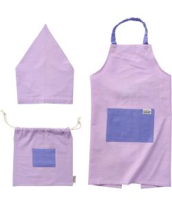 Детский фартук habituel с треугольным шарфом и сумкой на завязках.