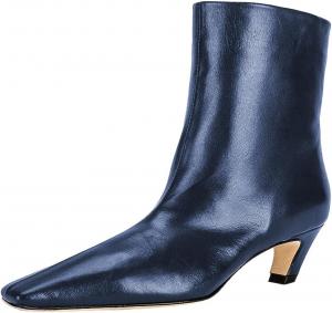 Женские ботильоны FSJ с квадратным носком, удобные, невысокий каблук типа «кикушка», на липучке, зимние, из искусственной замши, повседневные и нарядные, размеры 4-16 US, Navy Blue