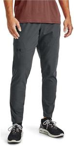 Мужские эластичные тканые зауженные спортивные брюки Under Armour, Pitch Gray (012)/Black