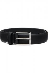 Мягкий ремешок из зернистой телячьей кожи с пряжкой Anderson'S, черный