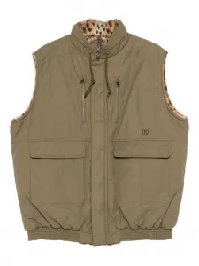 Двусторонний жилет из искусственного меха Martine Rose, зеленый