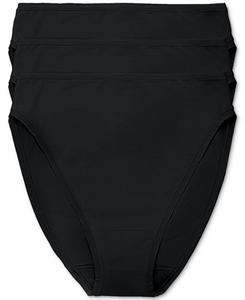 Женские трусики с высокой посадкой из хлопка Bliss Bare, комплект из 3 штук, артикул 772346MP Natori, Black/Black/Black