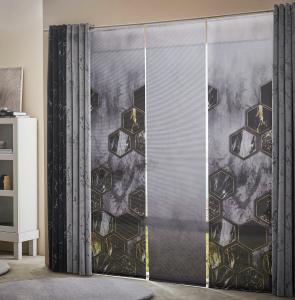 Панельная штора полупрозрачная Novel, серый