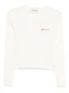 Свитер фактурной вязки Fiorucci, белый