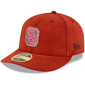 Мужская базовая низкопрофильная шляпа New Era Red NC State Wolfpack 59FIFTY