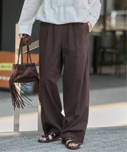 Прямые брюки IVIS из хлопка и льна, пригодные для стирки Journal Standard, цвет Brown A