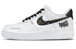 Nike Кроссовки для скейтбординга Air Force 1 Quick Dry низкие унисекс белый черный