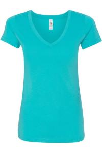Футболка Next Level Women's Ideal с V-образным вырезом, цвет tahiti blue