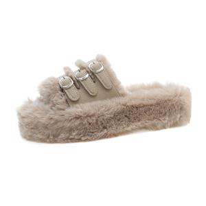 Puppytown Скользостойкие износостойкие слайдеры женские молочный чай, цвет Milk Tea