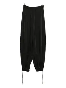 Брюки прямого кроя со складками Fabiana Filippi, черный