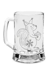 Пивная кружка с белкой, Рождество без слов, прозрачная Mr. & Mrs. Panda