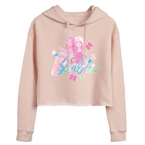 Укороченное худи с рисунком Barbie Butterflies для юниоров Licensed Character, розовый