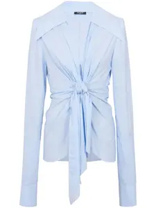 Рубашка в клетку гингем BALMAIN, синий