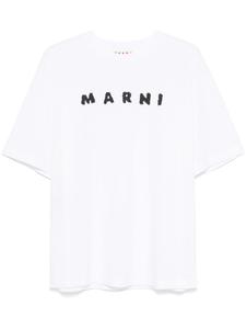 Marni футболка с логотипом, белый