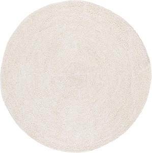 Ковер SAFAVIEH, 122 x 122 см, Novelty Collection, круглый, Ivory, ручной работы из шерсти, идеально для гостиной, спальни, столовой (NOV158A)