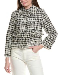 Сильвиан Хич Шерстяной твидовый жакет Silvian Heach, белый