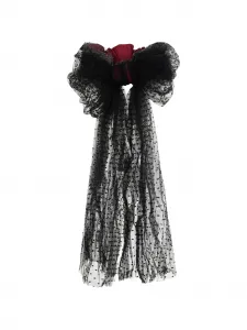 Пояс с оборками в горох RED(V), черный