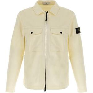 Куртка Compass Patch Zipped Overshirt STONE ISLAND, белый