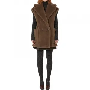 Женские жилеты Tan Lapel Moderate Others MaxMara, tan