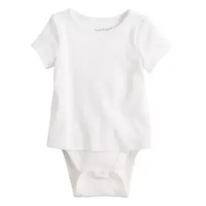 Адаптивный двухслойный боди с короткими рукавами для девочек Jumping Beans, белый