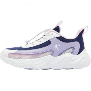 QIAODAN Детские кроссовки с противоскользящей подошвой, износостойкие, синие, белые