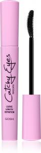 Объемная тушь Catchy eyes, сертифицированная для чувствительных глаз, не вызывает аллергии Gosh, atspalvis 001 black 8 мл
