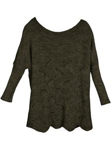 Вязаный свитер оливкового цвета styleBREAKER