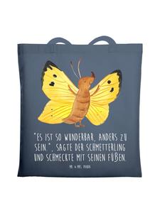 Mr. & Mrs. Panda Сумка в виде бабочки с надписью, выполненная в индиго-синем цвете