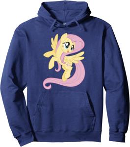Толстовка с большим портретом Флаттершай из мультфильма «Мой маленький пони: Дружба - это волшебство», синяя My Little Pony