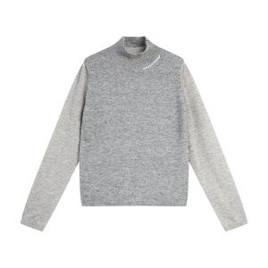 ELLE Свитер женский светло-серый водолазка Moderate Others