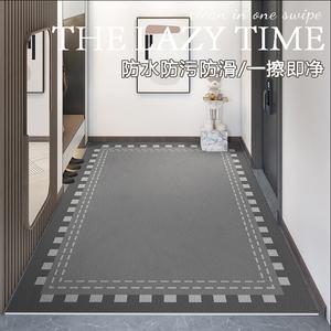 Budis Ковер 100х120 см для прихожей/уличный, из ПВХ кожи, водонепроницаемый, нескользящий, моющийся, грязеотталкивающий, износостойкий, обрезаемый Jinyue [Leather]