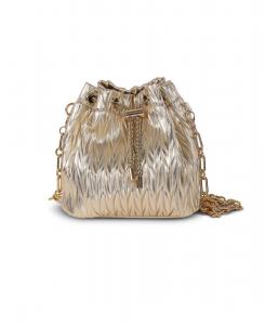 Женская сумка-ведро Diana Chevron из искусственной кожи с плиссировкой Jewel Badgley Mischka, No Color