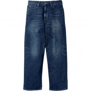 Стираные джинсовые широкие брюки dp NEIGHBORHOOD, синий