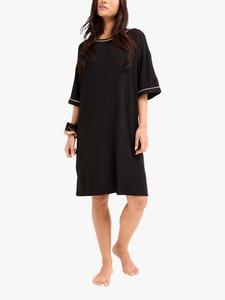 Бамбуковая классическая футболка-ночнушка Nightdress Pretty You London, Black