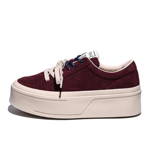 Износостойкие и легкие низкие кроссовки для женщин Junjali, Burgundy Unlined