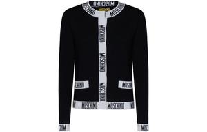Трикотажная футболка женская черная MOSCHINO