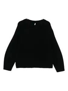 Шерстяной свитер с круглым вырезом Boboutic, черный