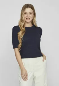 Базовая трикотажная футболка с коротким рукавом Vila, Navy Blazer