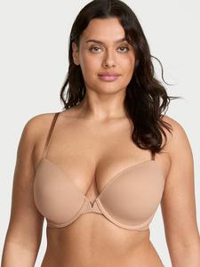 Гладкий бюстгальтер-полуторка с глубоким вырезом и легкой подкладкой Love Cloud, smooth praline