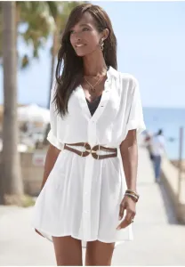 Блузка на пуговицах Lascana, Weiß