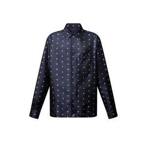Шелковая пижамная рубашка с монограммой Louis Vuitton, синий