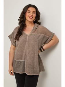 Блузка Curvy Lady, светло-коричневый