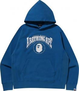 Худи BAPE Washed Relaxed Fit 'Blue', синий