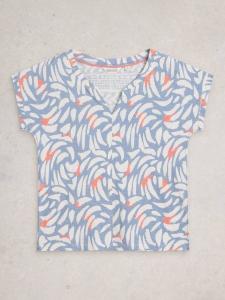 Футболка Nelly с абстрактным вырезом White Stuff, Blue