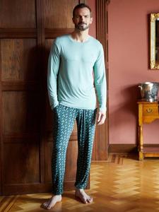 Пижамный комплект из бамбуковой смеси British Boxers, Jolly Holly