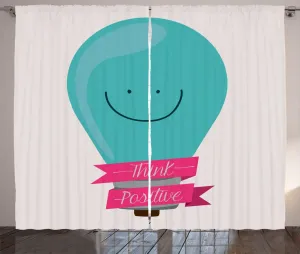 Штора ABAKUHAUS Позитивная энергия в деревенском стиле, модель Улыбка, универсальная ленточная штора для гостиной с петлями и крючками, 280 x 225 см, цвет: ярко-розовый, темно-морская пена Abakuhaus