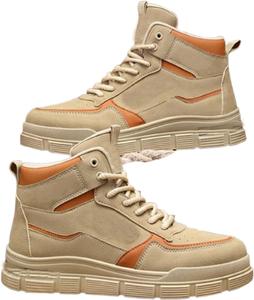 Мужские ботинки, легкая защитная обувь для мужчин, нескользящие водонепроницаемые ботинки с композитным носком для строительства и походов Generic, хаки