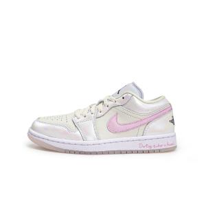 Jordan Air 1 Squid Party Galaxy Radiance амортизирующие износостойкие низкие винтажные баскетбольные кроссовки Women's Pink