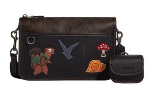 Комплект Heritage Cow Leather Detail Combo Set Medium мужской mahogany COACH