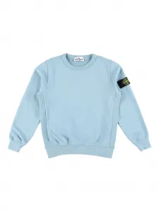 Толстовка с круглым вырезом и нашивкой-логотипом Stone Island Junior, синий
